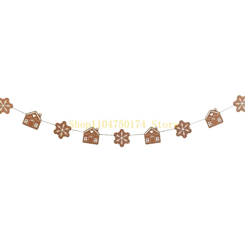 Felt Fireplaces Hanging Christmas Decoration with Beads for Festival top sale