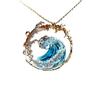 Joyería Inspirada en el Océano Estilo Bohemio Collar de Olas Azules Pendientes y Anillo Ideales Para el Uso Diario y Fiestas Regalo Perfecto Para Ella