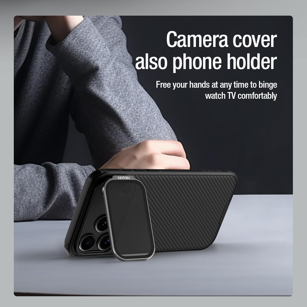 Nillkin para iPhone 17 Pro Max / 17 Pro Capa CamShield Prop Tampa da Câmera Suporte Transparente Capa Traseira Capa de Celular