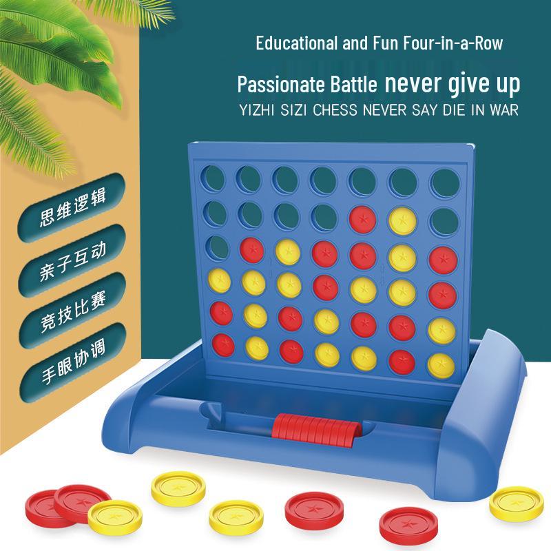3D Children's Four-in-a-Row Chess Game – Parent-Child Interactive Table Toy