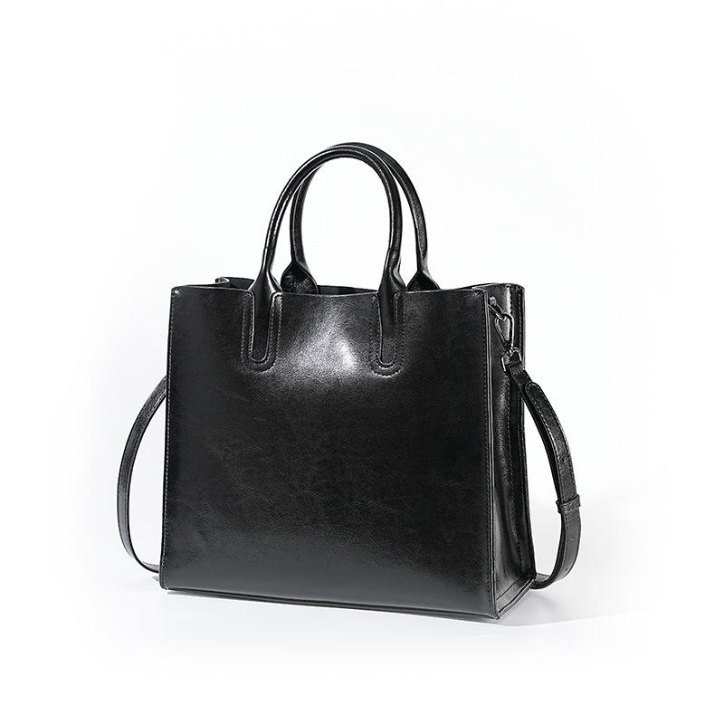 Large capacity bag women's leather portable tote bag, computer bag business women's bag women's bag