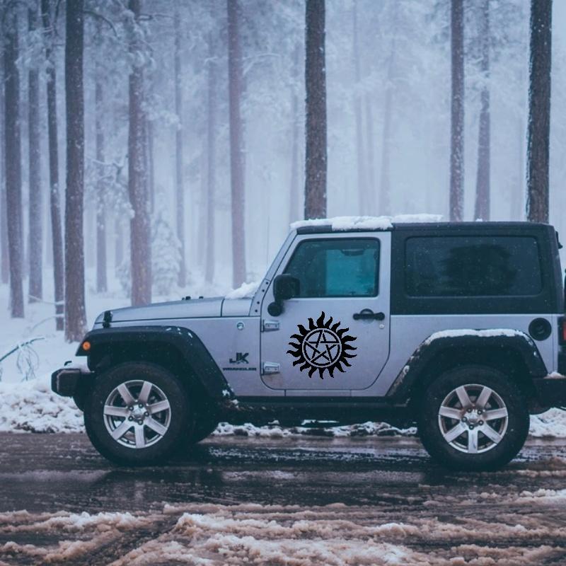 Pentagram Creative Car Stickers Supernatural Reflective Vinyl Decals