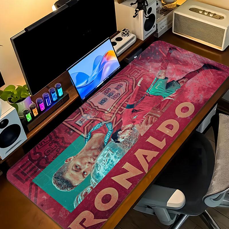 Ronald Mauspads, Große Gaming-Schreibtischmatte, Rutschfestes XXL-Mauspad für Laptop & Tablet, Mini-PC-Spielmatte mit genähten Kanten