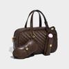 Special-Interest Design Woven Boston Women's Bag 2025 Autumn and Winter New Fashion Bowling Bag High Sense Handbag