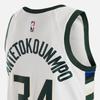 Nike NBA Bucks Jersey Fan Edition 22-23 - Giannis Antetokounmpo #34 Unisex Tops White DN2084-100