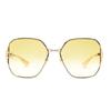 Gucci Herringbone Series Polygonal Cutout Large Frame Street Photography Sunglasses Irregular Sunglasses Sunglasses Women's Model