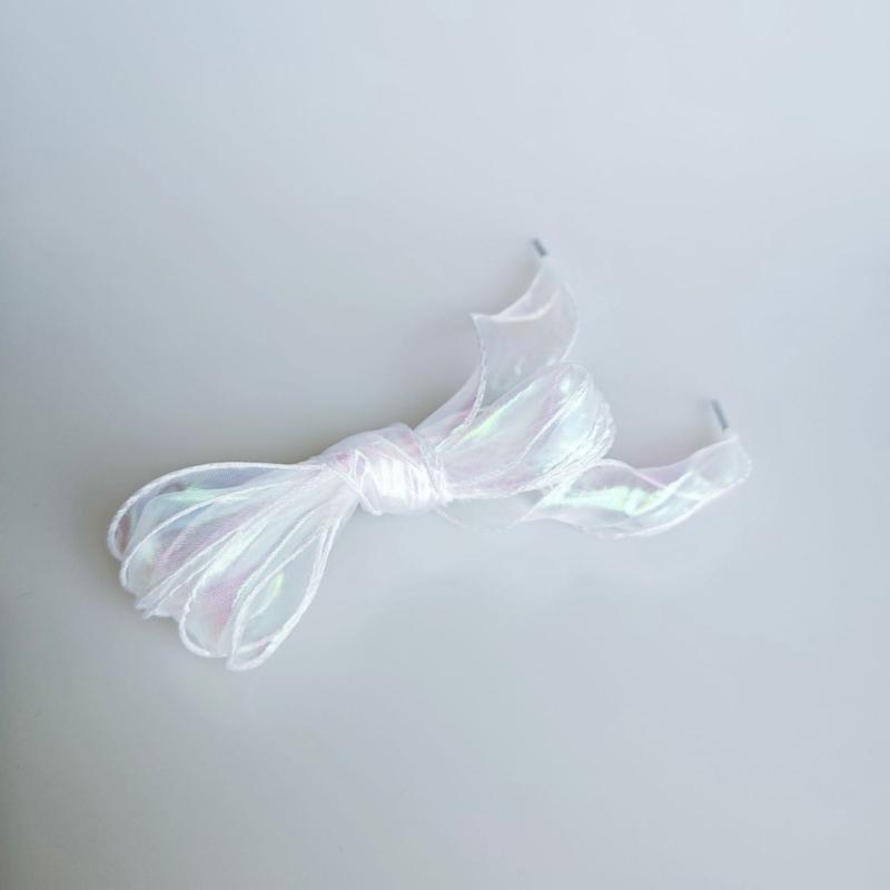 Sweet Bowknot Shoe Decoration Bag Pendant Pearl Lace Shoe Buckle Ornament for Jewelry Making DIYs Keychain Accessories