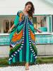 European-American Cotton Tie-Dye Beach Dress: Loose Robe & Bikini Cover-Up