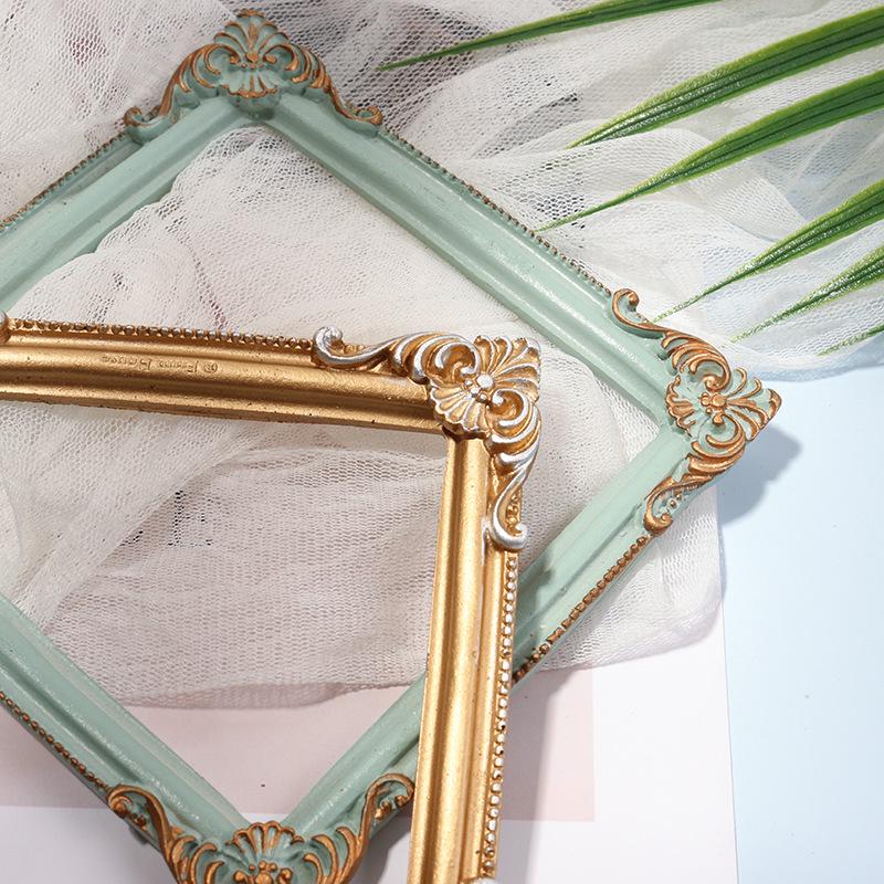 Mini European-Style Resin Photo Frame for Nail Art Display & Photography