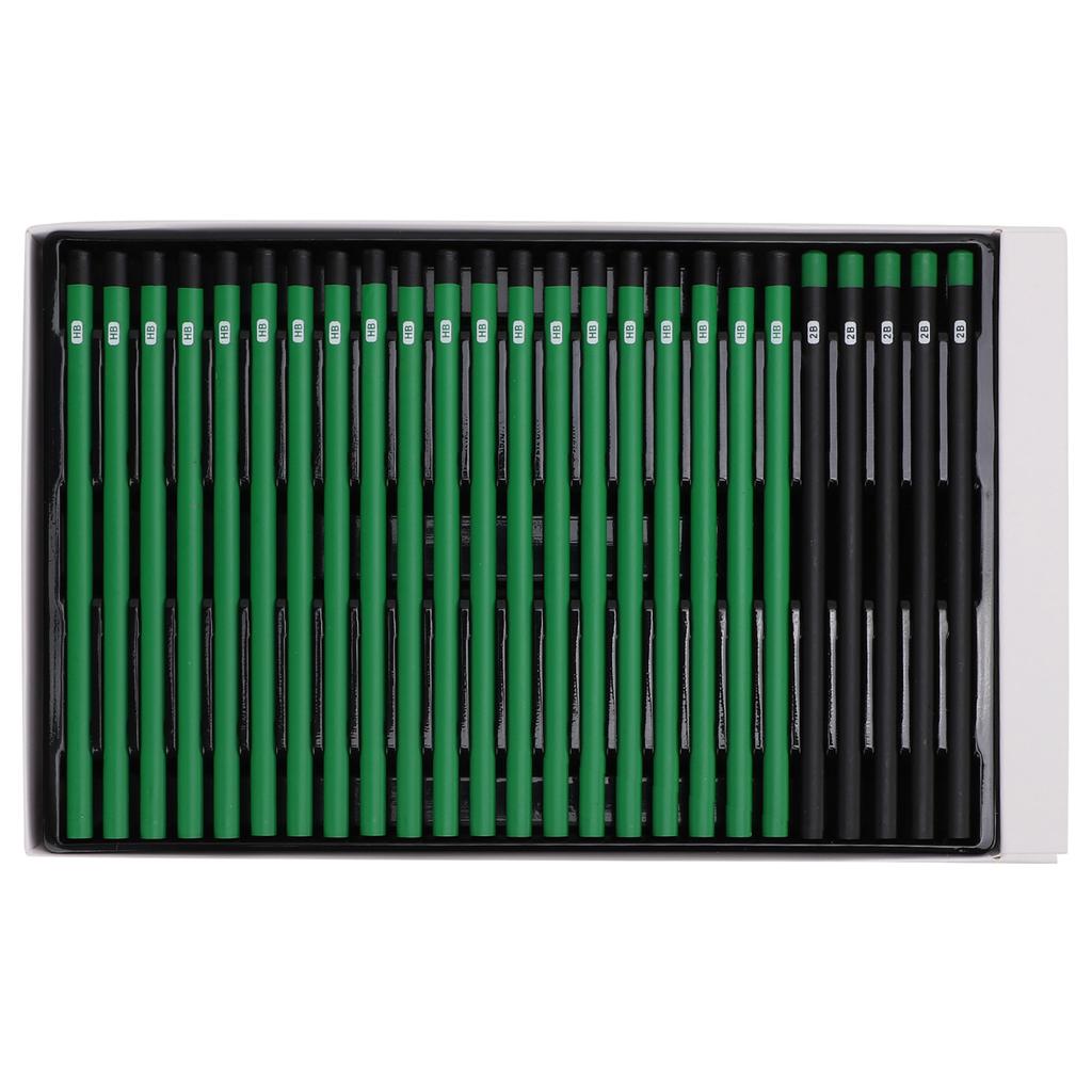 Black Writing Pencils 20Pcs HB and 5Pcs 2B Graphite Pencil Set for Kids Students Adults Artists Drawing Sketching