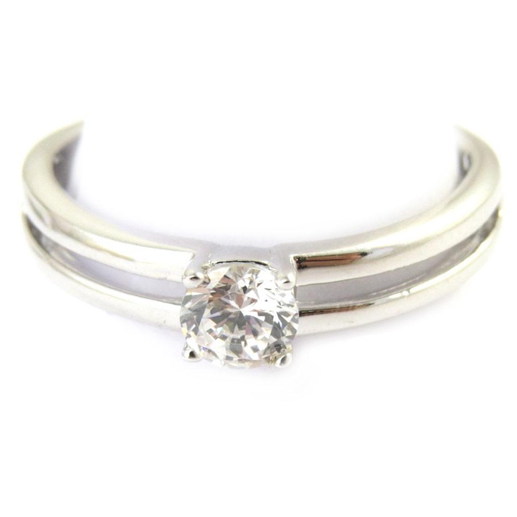 Bague Argent 'Câlin' blanc argenté (rhodié) - 5 mm