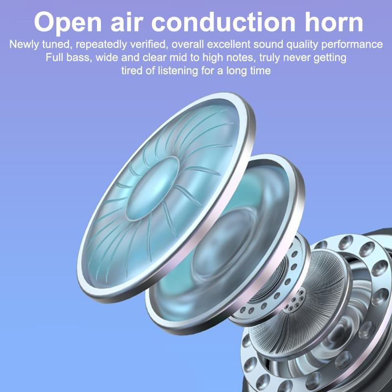 Open-Ear Bluetooth 5.3 Sport Headphone Wireless, Air Conduction Wireless Earphone Ear Hook Headset For Running Driving Gaming