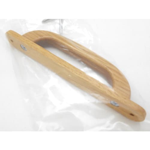 Waki Sangyo Wooden Handle with Seat, for Drawers, Doors, Furniture, Transparent, Total Length 120mm, TW-390