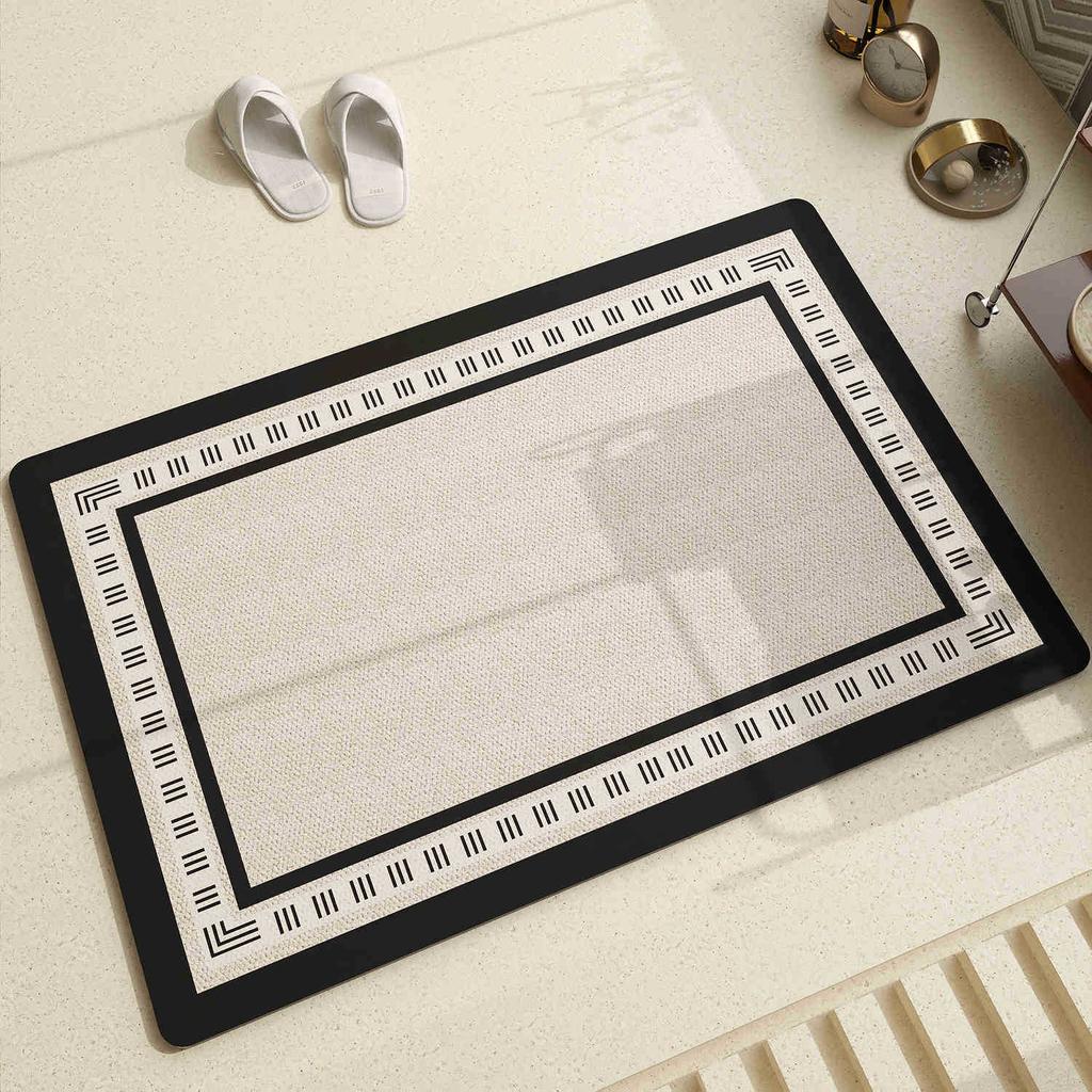 Tappetino per Pavimenti Francese, Asciugatura Rapida, Resistente allo Sporco e Facile da Pulire, Tappetino per Pavimenti del Bagno, Tappetino Antiscivolo e Resistente all'Usura per Pavimenti del Bagno