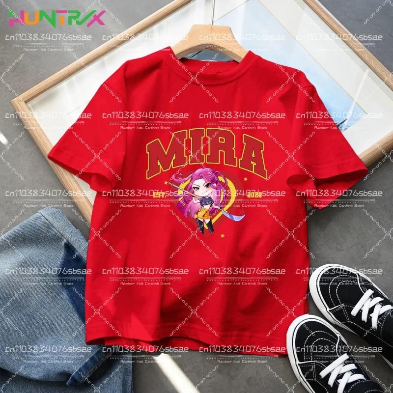 Ropa KPop Cazadores de Demonios Niños 2025 Caliente Anime Algodón Camiseta Harajuku Niñas Camisa Casual Regalo Moda Película Camisetas para Niños Pequeños