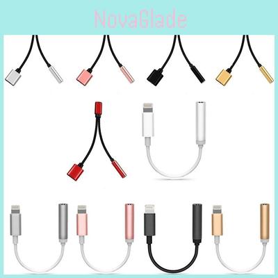 Apple Iphone 7 8 Dual Lightning Adapter With Silver Exterior For Earphone Connectivity