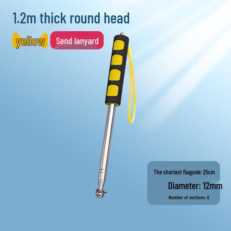 Cabo Telescópico de Aço Inoxidável para Mastro de Bandeira: Guia ao Ar Livre, Comando de Treinador e Bastão Apontador de Ensino