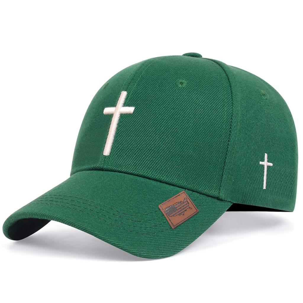 Unisex Cross Embroidery American Flag Label Baseball Caps Adjustable Casual Hats Spring and Autumn Outdoor Sunscreen Hat