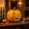 Orange Resin Halloween Pumpkin Decoration Scary Decor for Home Party