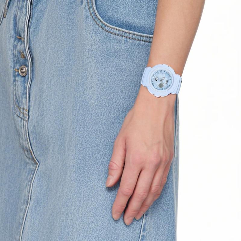 Casio BABY-G Beach Watch Blue Women's Waterproof and Shockproof Student Quartz Watch Quartz Movement Resin Strap Japanese and Korean BGA-190BC-2B