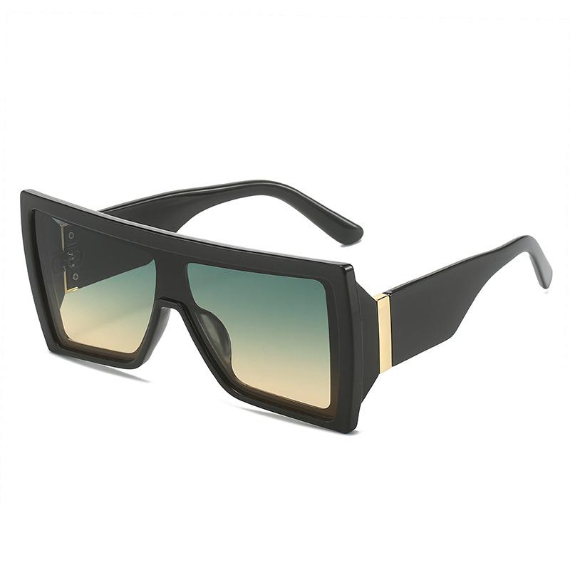 Square One-Piece Sunglasses, Men'S Retro Large-Frame Sunglasses, Quality Glasses.