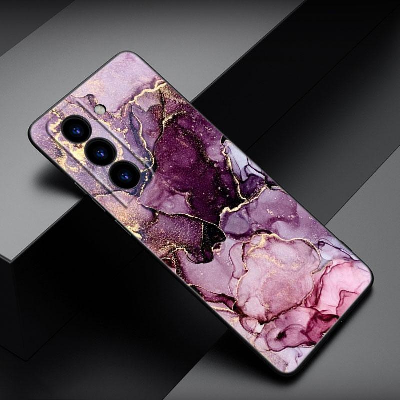 Husă de telefon din marmură vintage pentru Samsung Galaxy S22 Pro S21 S20 FE Ultra S10 Lite S10 S10E S9 S8 Plus Husă moale TPU neagră