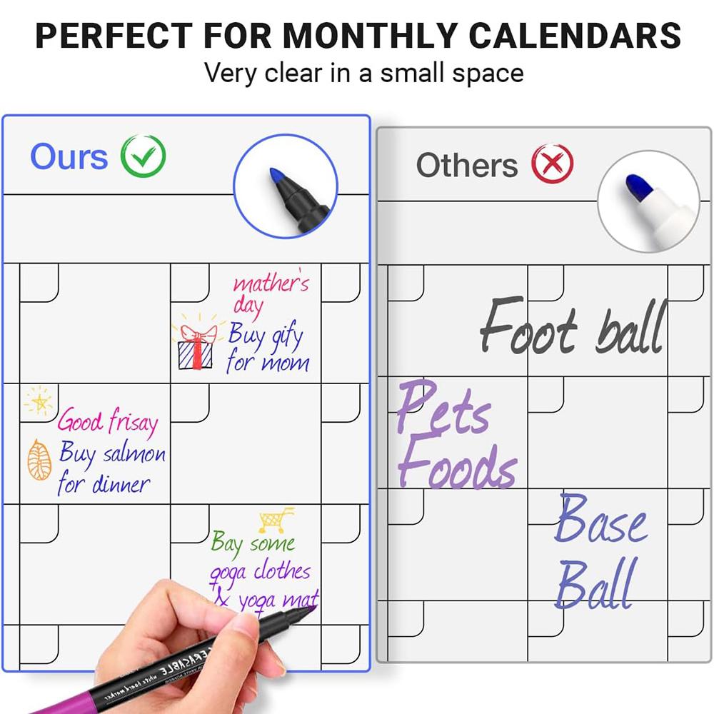 Magnetic Dry Erase Markers Fine Tip Point Whiteboard Markers Children's Erasable Water-Based Marking Pen for School Supplies