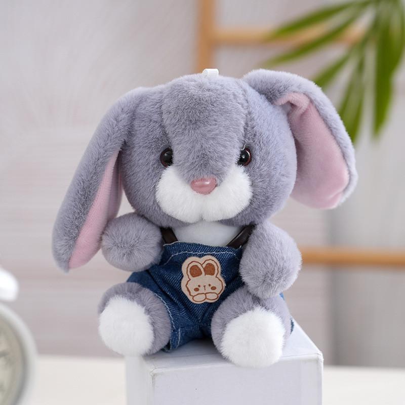 Plush Bunny Keychain With Long Ears For Girls And Kids Bag Charm Accessory