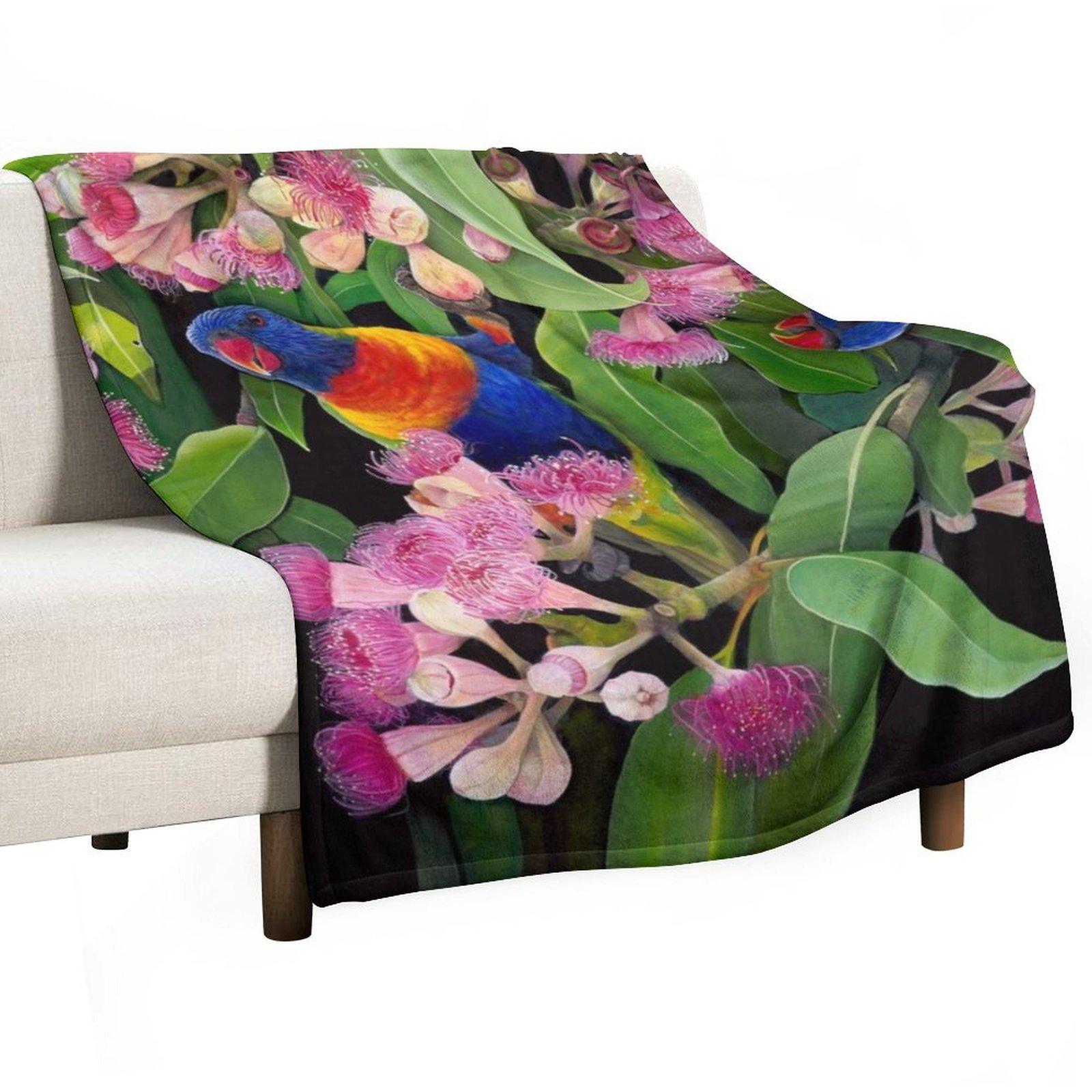 

Lorikeet Gems Throw Blanket Decorative Sofa halloween valentine gift ideas Summer Beddings Blankets 30x40in