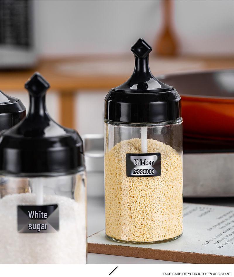 Keuken Kruidenset: Glazen Flessen voor Olie, Kruidenpotjes, Zoutvaatjes, Suikerpotten, Opslag voor Sojasaus en Azijn.