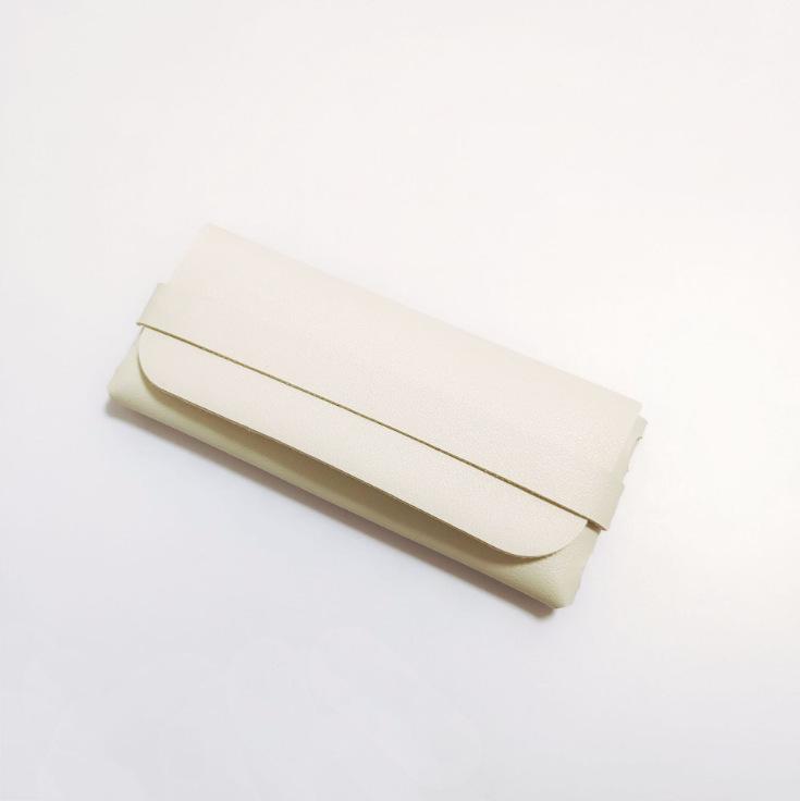 Folding Leather Glasses Case - Soft, Portable Zipper Pouch for Sunglasses & Eyeglasses