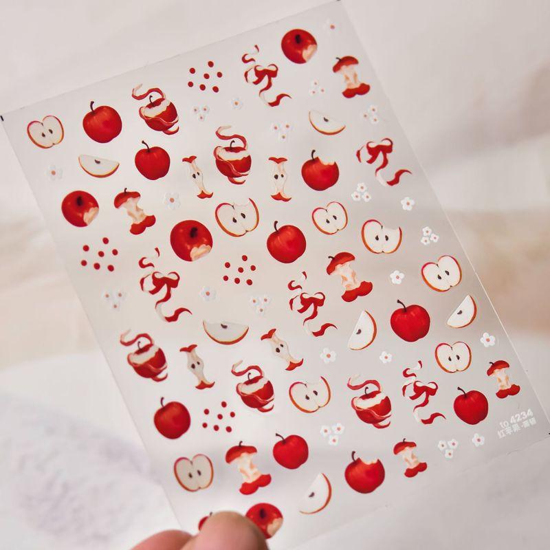 

Tomoni Thin Tough Nail Sticker Best Selling Japanese Style Mobile Phone Children s Nail Stickers Red Apple Sticker 4234 Default