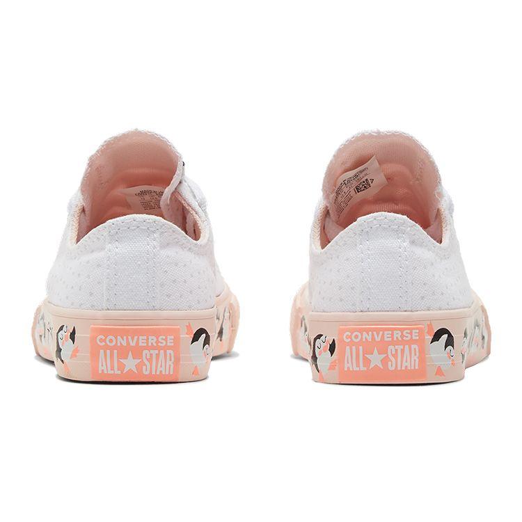 Converse Chuck Taylor All Star Canvas Comfortable Low Top Kids Canvas Shoes Kids Sneakers White Pink 669291C