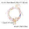 4PCS/Set Sweet And Simple Pearl Star Crystal Bracelet Set for Ladies with Pink Rope Stacking Jewelry Hand Accessory Gift