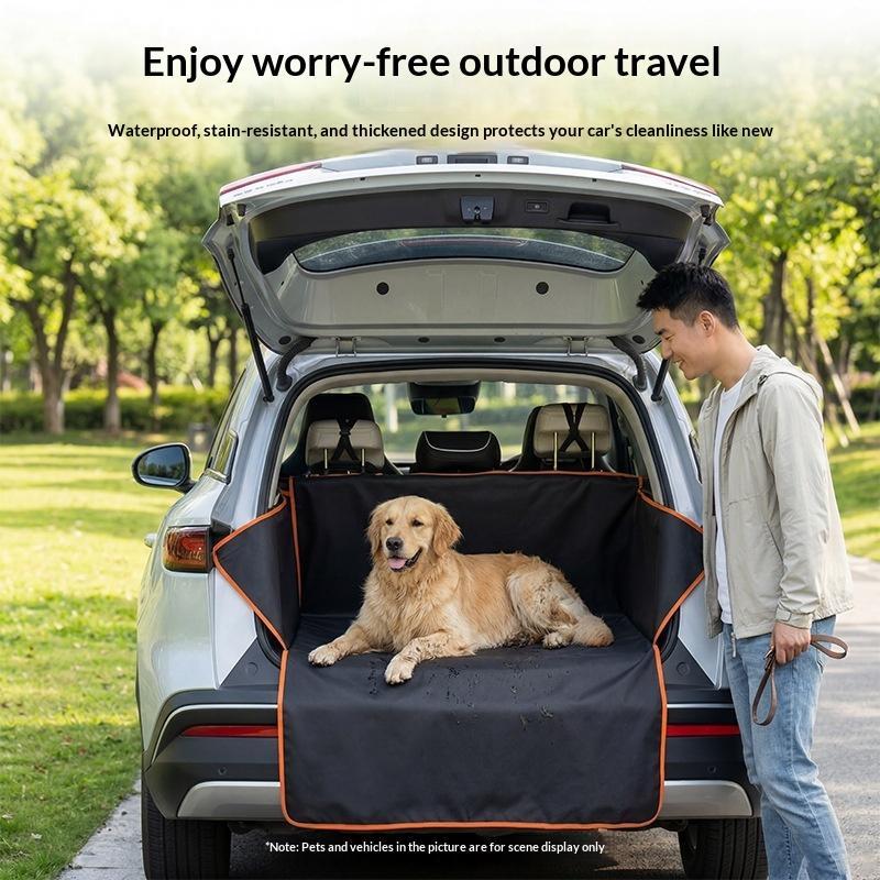 Stain Resistant Car Trunk Mat Waterproof Scratch Proof Pet Friendly SUV Trunk Liner Washable for Road Trips Pet Transport one size