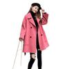 Winter long loose woolen coat women's large size 0kg temperament woolen cardigan jacket