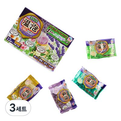 Bath Roman Onpo Kohlensäurehaltiges Badesalz Lavendel 4 Sorten x 3er-Set, 540g, 3 Sets