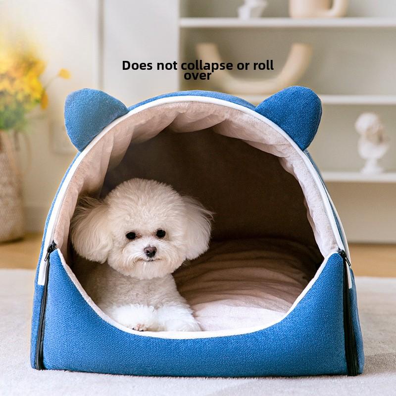 Kennel Removable and Washable House Type Closed Indoor Large Space Medium and Small Dog Fighting Dog House Cat Litter Pet Supplies