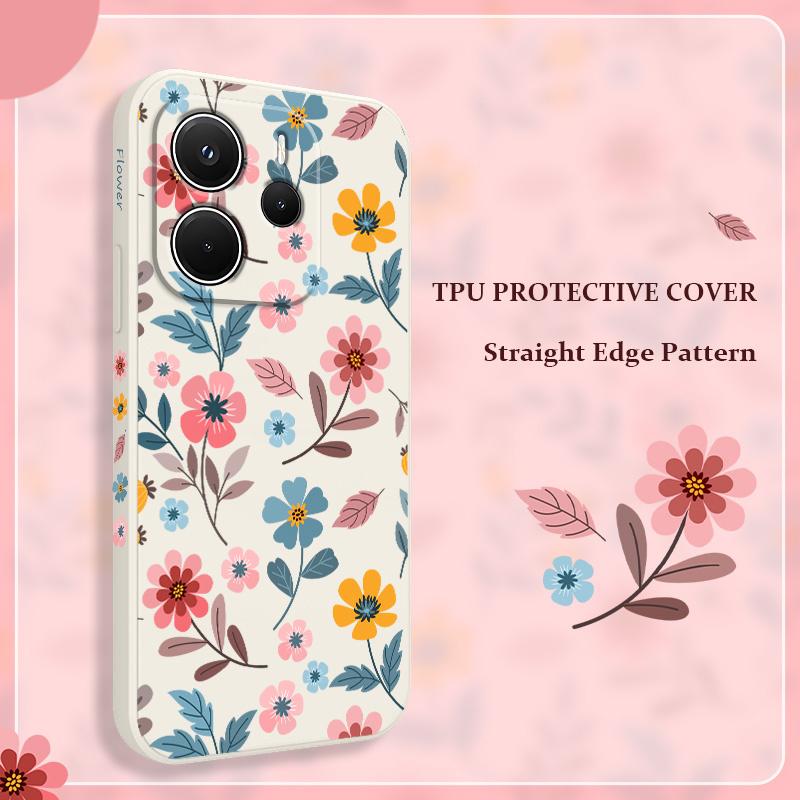 Flowerstalk Flower Phone Case For Xiaomi Redmi Note 14 13 12 12S 11 11S 10 10S Pro Plus 15 15C 14C 4G 5G Silicone Cover