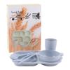 Eco-Friendly Wheat Straw Tableware Set: Portable Fork, Spoon, Chopsticks (3-Piece) + Cup, Bowl, Plate (6-Piece) - Ideal Promotional Gift