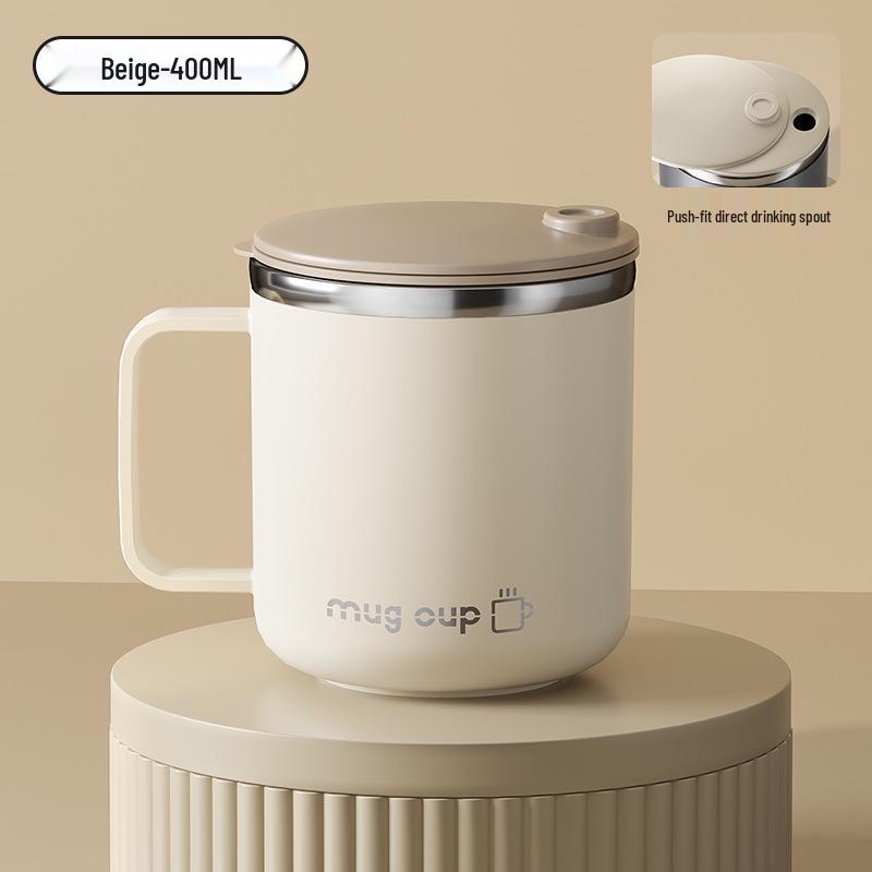 304 Stainless Steel Kids' Water Cup with Lid, Portable Double-Layer Insulated Anti-Scald Mug for Home or Office