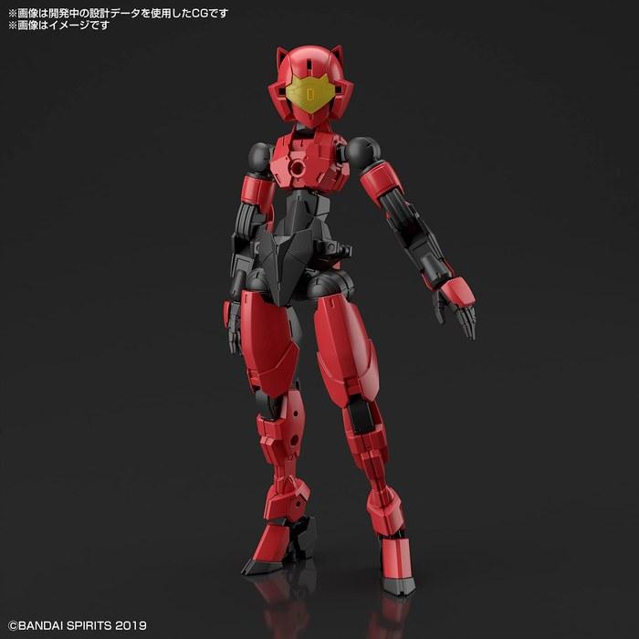 BANDAI SPIRITS 30MM EXM-E7c Spinatia (Command Specification) 1/144 Scale Color-Coded Plastic Model Kit, Red 10x10x10cm