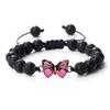 Adjustable Hand-Woven Bracelet with Butterfly Pendant for Women, Men's Gift, In Stock