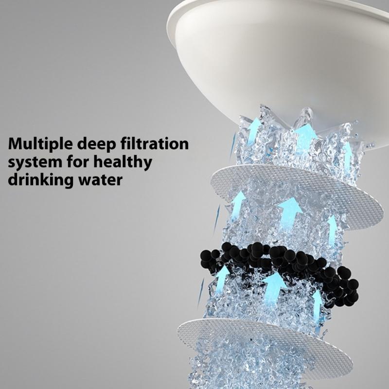 Cats Dog Feeding Station Leak Proof Water Fountains System Detachable Dish Anti Slip Base Design