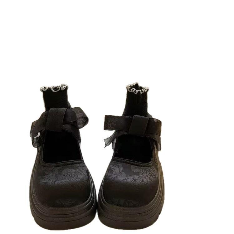 National Style Mary Jane Shoes Women's 2025 New New Chinese Style Evening Wind Gentle Small Leather Shoes Summer Thick-soled Heightening Single Shoes