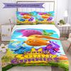3pcs Custom Name Sunny Bunnies Bedding Set Duvet Cover Closure Includes 1 Duvet Cover & 2 Pillowcases, Soft and Comfortable for All Seasons.