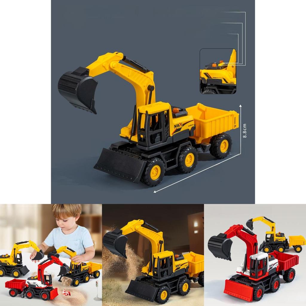 Inertia Construction Vehicle Toy With Lights For Toddlers 23 Years Old