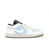 Jordan Air Jordan 1 Sea Salt Coconut Abrasion Resistant Low top Vintage Basketball Shoes Unisex Sky Blue 553558-092(Team1119-)