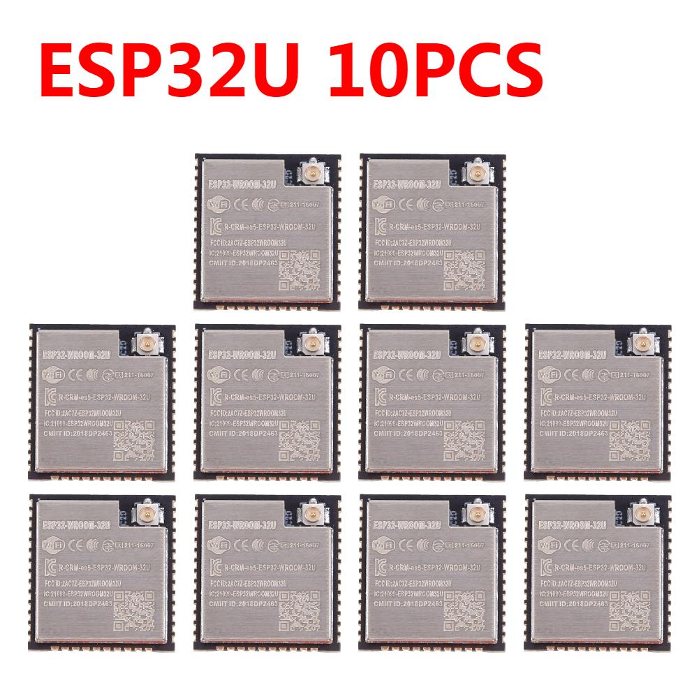 100PC ESP32 Wireless Module Smart Electronics ESP-WROOM-32 WiFi+BT+BLE MCU Module 150Mbps Hall Sensor IPEX ESP-32S ESP32U ESP-32