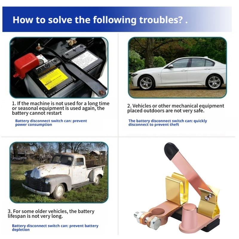 12V 24V Energy Power Shutoff Tool for 15-17mm Negative Terminal Car Marine Power Battery Disconnect Switches